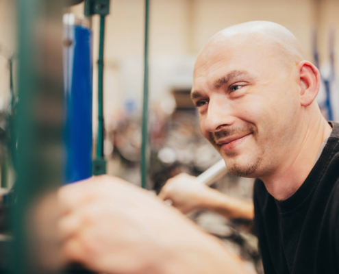 Piotr, team leader momo montering